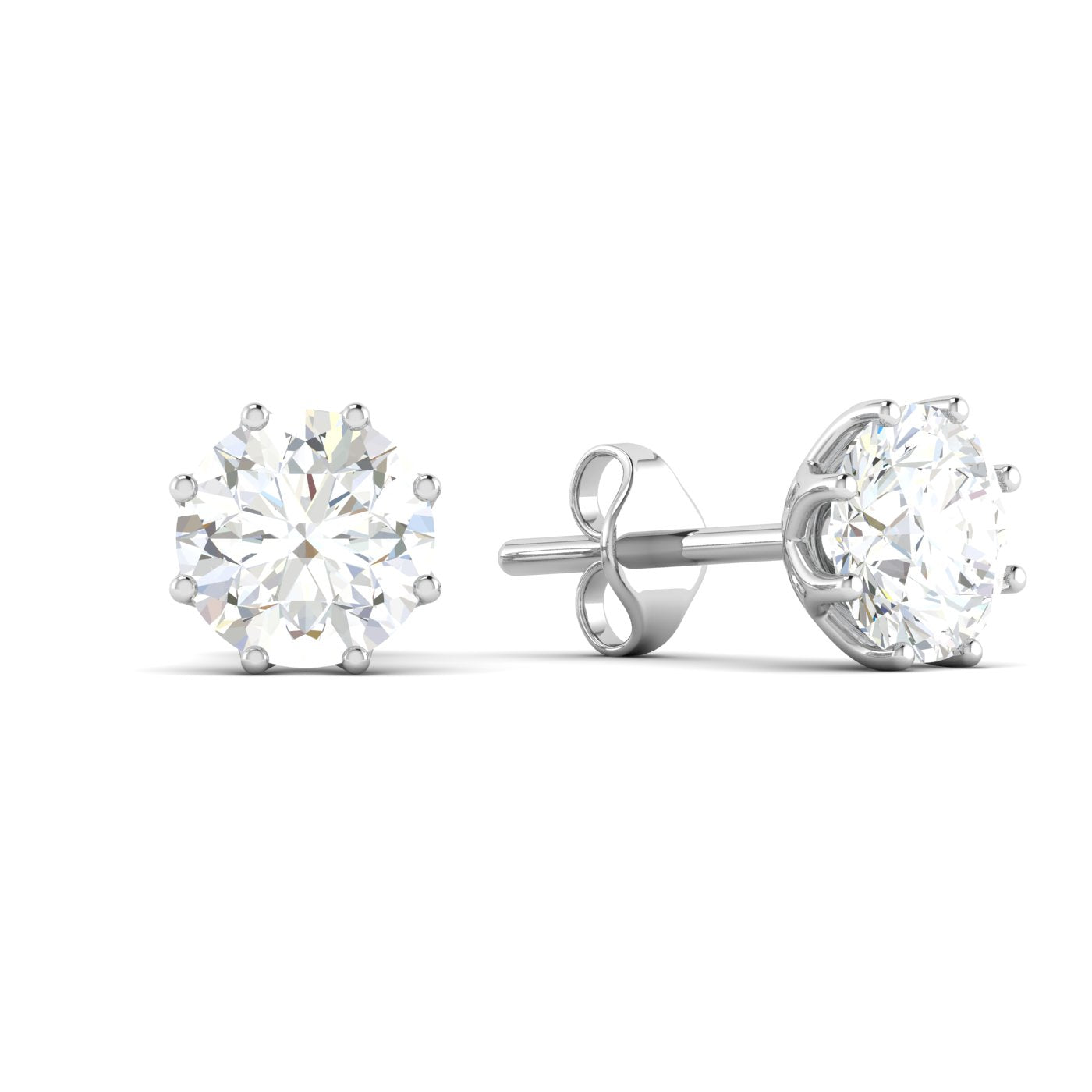 Silver Petal Stud