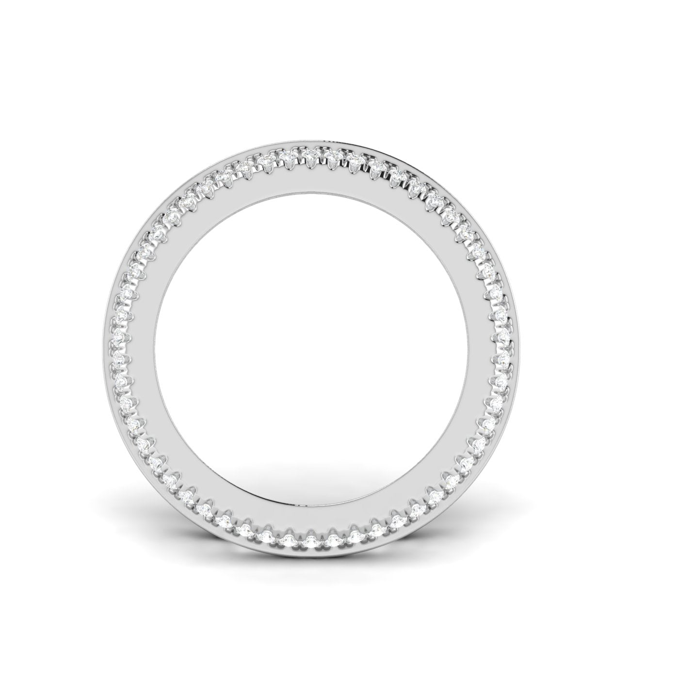 3 Row Baguette Eternity Band Ring