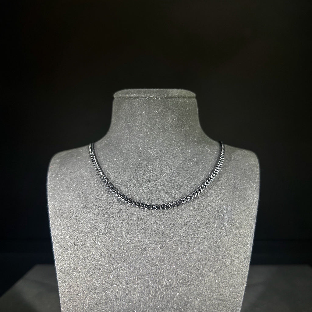 Micro 3mm Black Cuban Chain