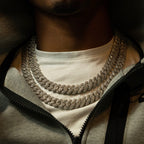 14mm Silver Prong Cuban Chain